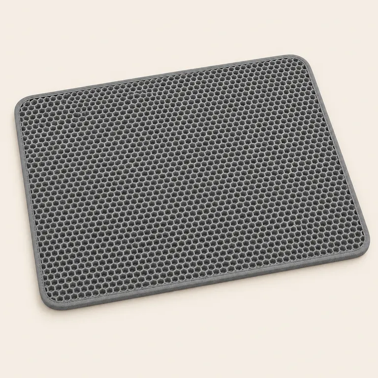 Tapis de litière gris 45 x 60 cm, posé à plat